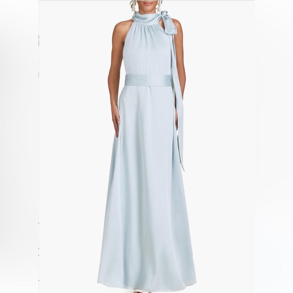 Sachin and Babi Satin Kayla Halter Gown